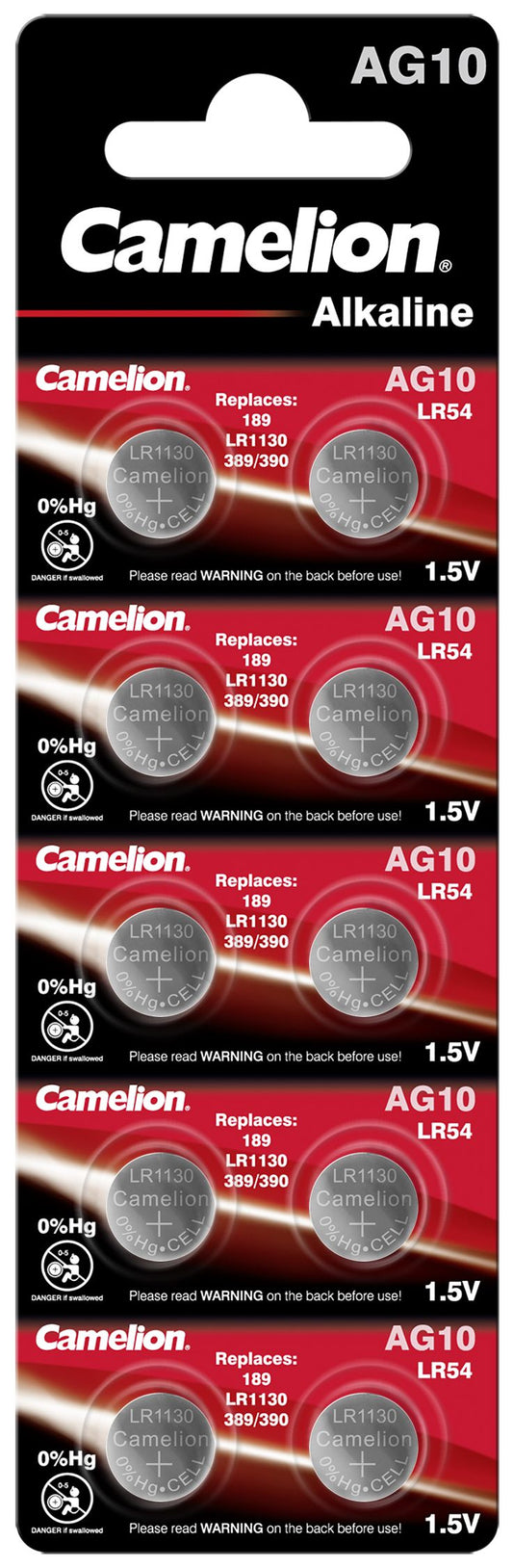 Baterii Ceas SR1130SW AG10 Camelion - Set 10 buc, 1.5V - 2