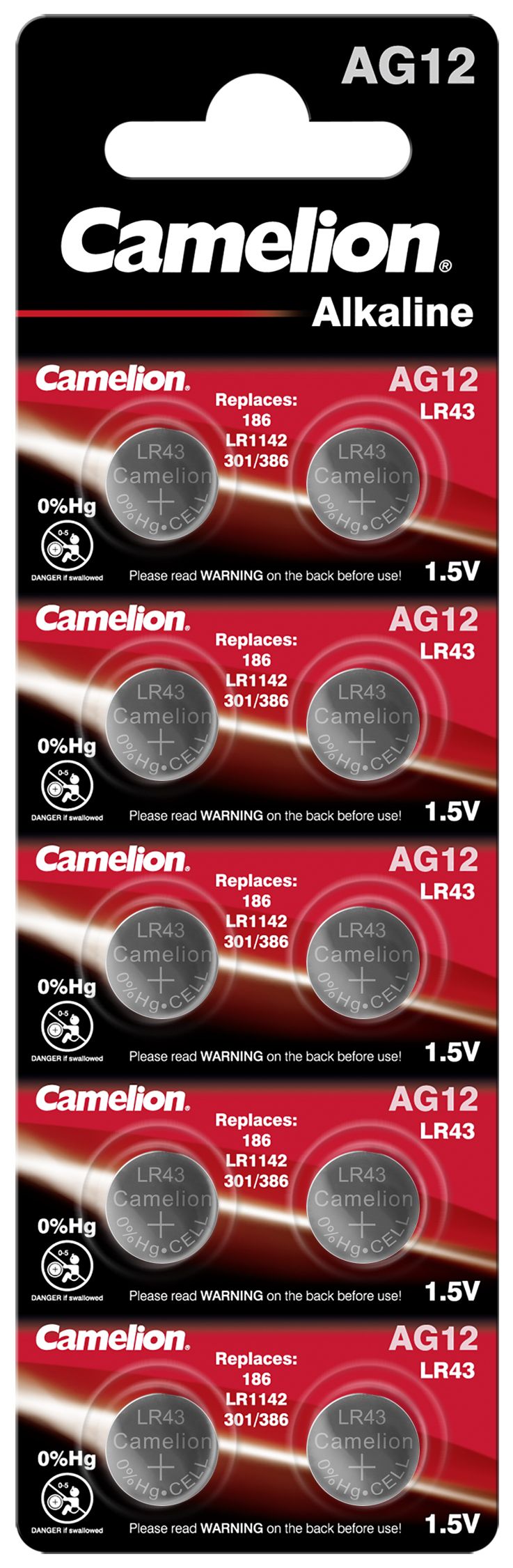 Baterii Ceas SR1142SW AG12 Camelion - 1.5V, Blister 10 buc - 2