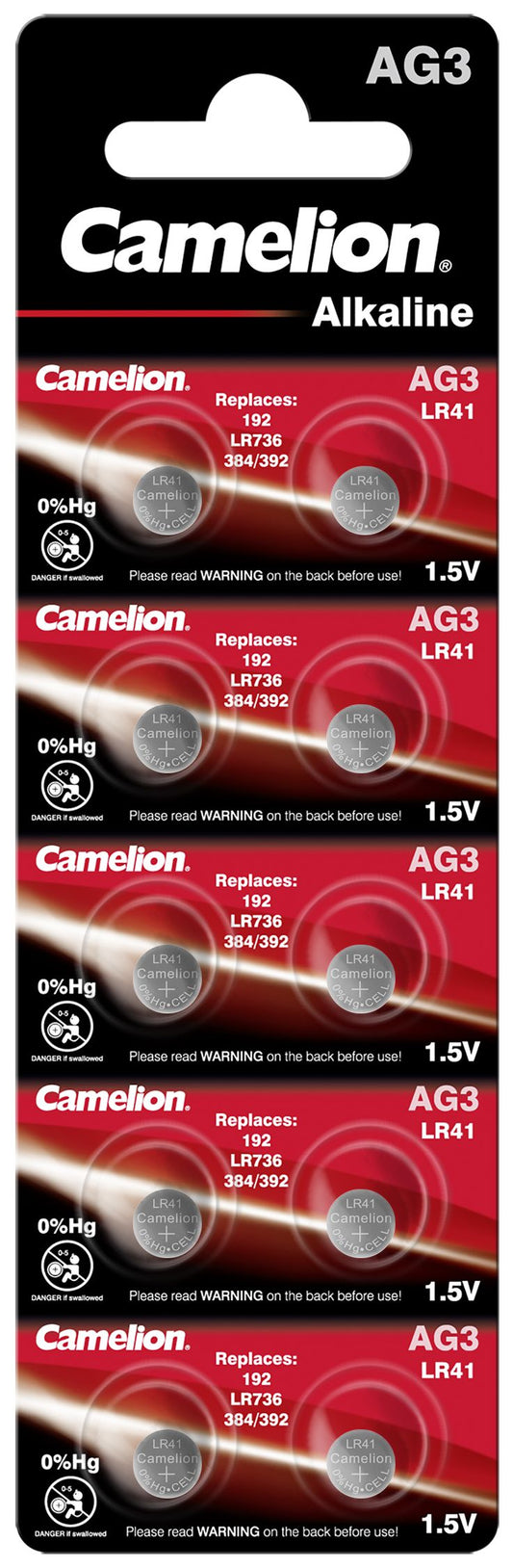Baterii Ceas SR41SW AG3 LR41 1.5V Camelion - Blister 10, Fiabile - 2