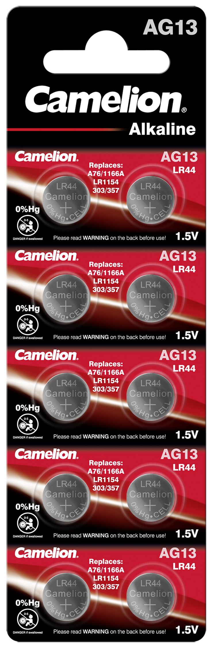 Baterii Ceas SR44SW AG13 LR44 Camelion - Blister 10 buc, 1.5V - 2