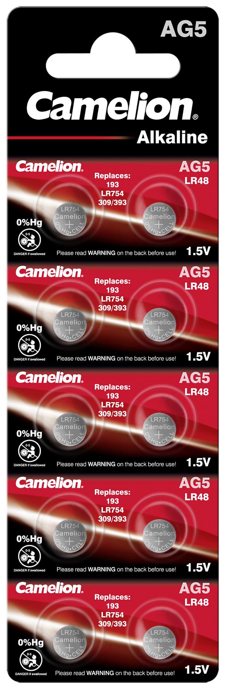 Baterii Ceas SR754SW AG5 1.5V Camelion - Set 10 buc, Fiabile - 2