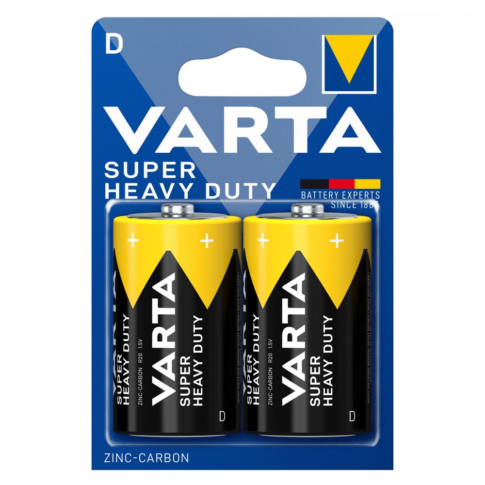 Baterii D R20 1.5V Varta Super Heavy Duty - Blister 2 buc - 2