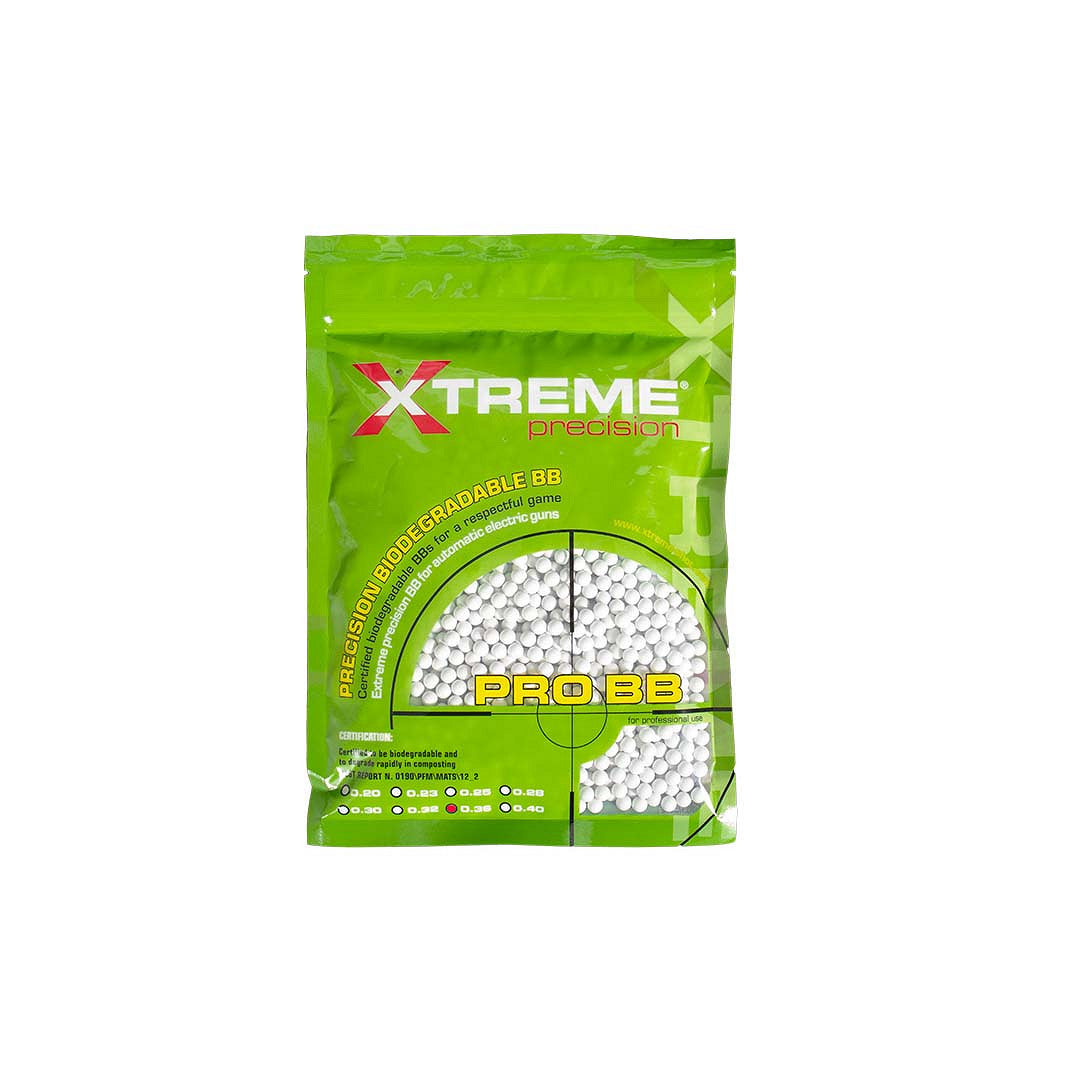 BBs Airsoft Xtreme Precision 0,36g Bio Alb - Precizie Maximă, Respect Pentru Mediu