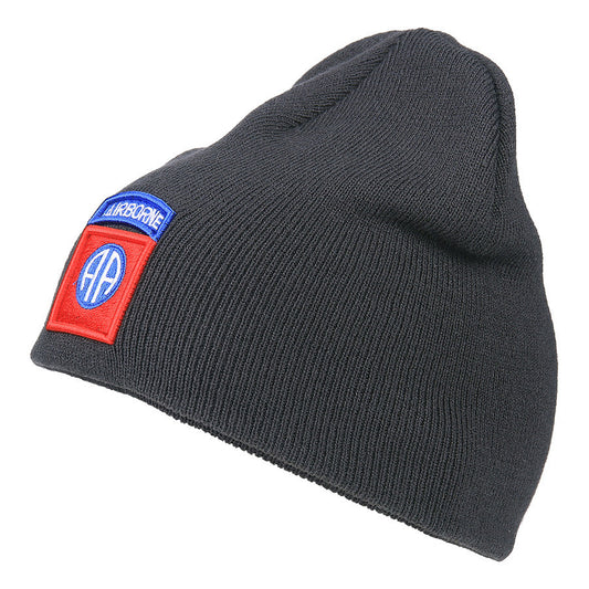 Beanie 82nd Airborne Dark Grey - Spirit de Elită, Căldură Tactică