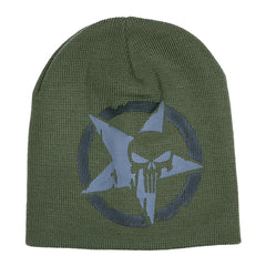 Beanie The Punisher Verde Military-Shop - Protecție & Atitudine Tactică