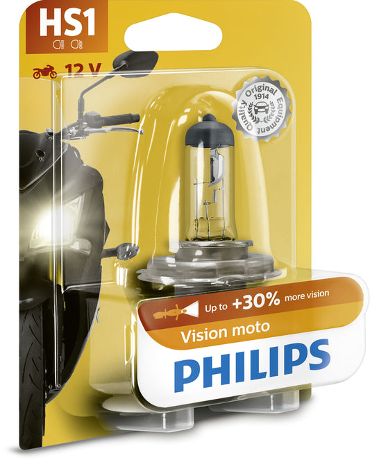 Bec Far Moto Philips Vision Moto HS1 +30% - Lumina Puternica