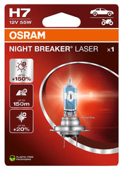 Bec Halogen H7 Night Breaker Laser Osram - Lumina Puternica, Vizibilitate Sporita