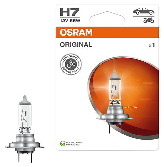 Bec Halogen H7 Original Osram - Vizibilitate Superioară, ECE