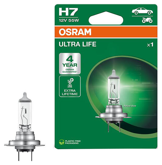 Bec Halogen H7 Ultra Life Osram - Luminozitate & Durată Lungă