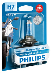 Bec Halogen H7 WhiteVision ultra moto Philips - Lumină Albă 4200K
