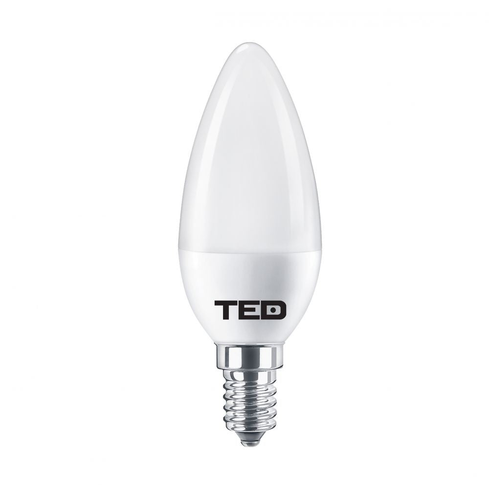 Bec LED E14 7W 6400K TED - Lumină Rece, Economie Energie - 2