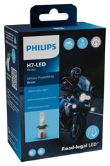Bec LED H7 Moto Ultinon Pro6000 Boost Philips - Lumina 300% mai puternica