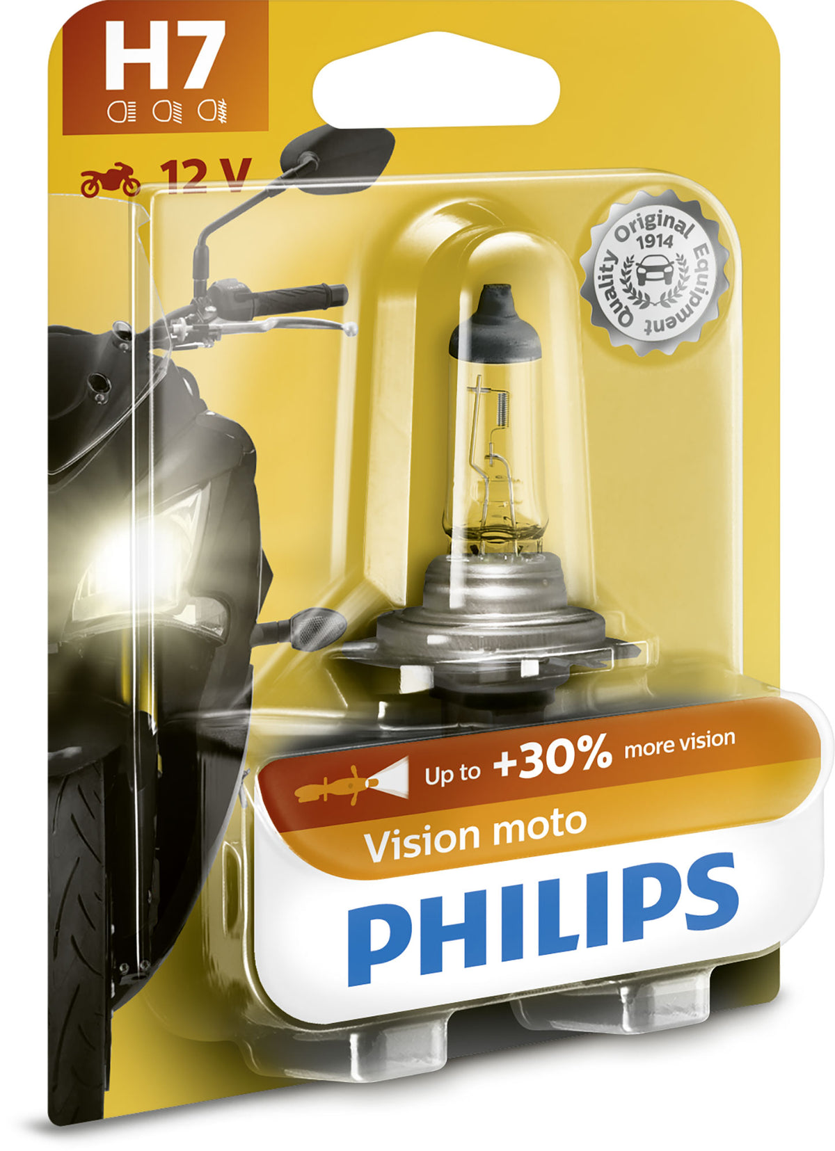 Bec Moto H7 Vision Moto +30% Philips - Lumina Puternica, Pret Atractiv