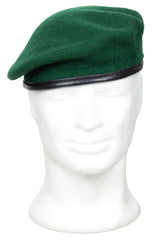 Beretă Commando Verde MFH - 100% Lână, Margine piele