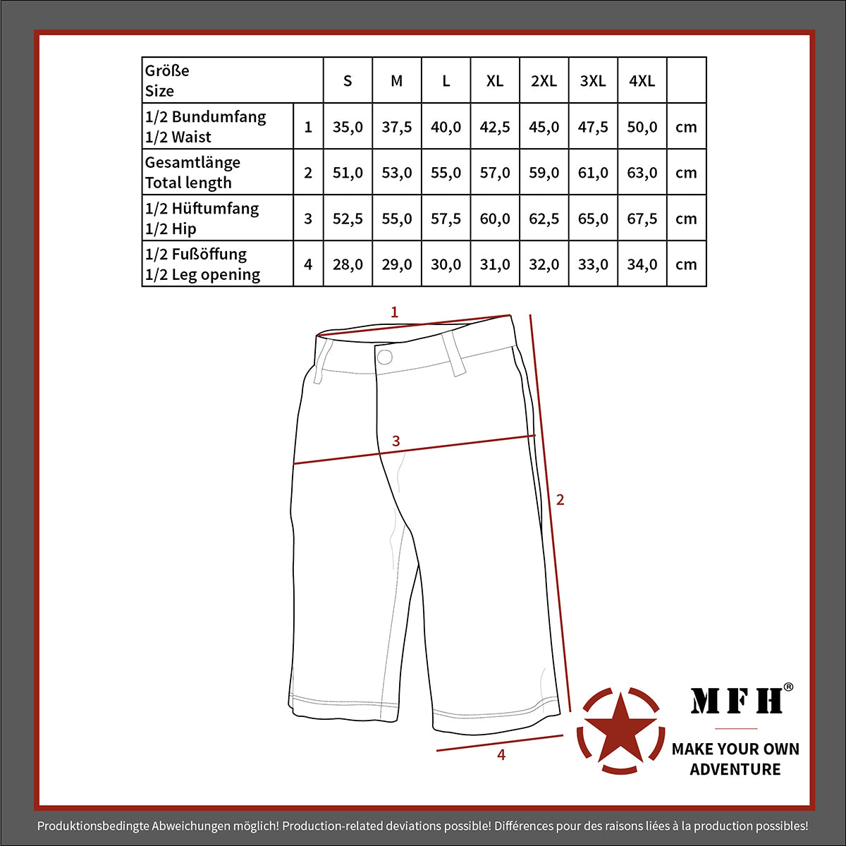 Bermude Jogger M 95 CZ tarn M 95 CZ camo MFH - Talie elastică, Snur ajustabil