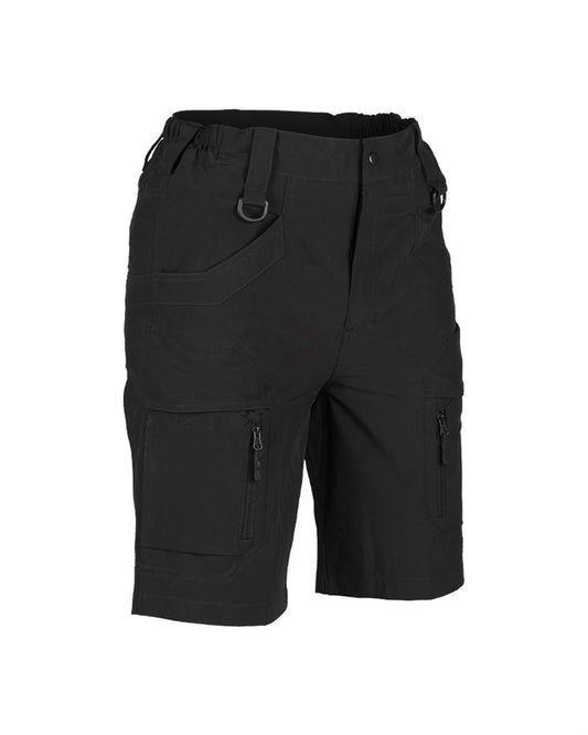 Bermude Mil-Tec Assault Slim Fit – 92% Poliester, 8% Elastan, Negru