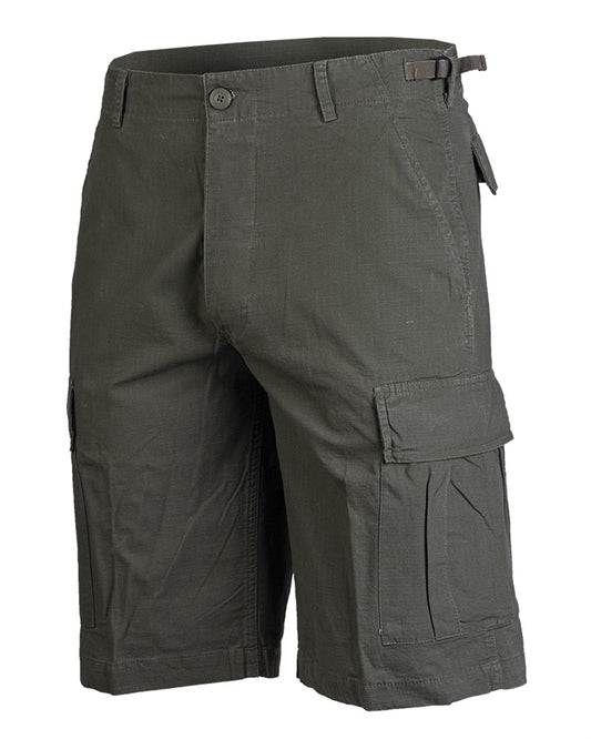 Bermude Mil-Tec US Prewash – Rip-Stop 100% Bumbac, Oliv