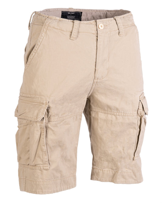 Bermude Mil-Tec Vintage Prewash – 100% Bumbac, 6 Buzunare, Coyote
