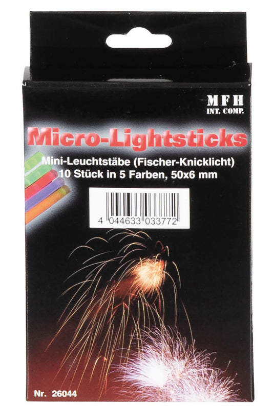 Bețe Luminoase Mini (Fischer-Knicklicht) Asortate MFH - 5 culori, 5x0.6 cm