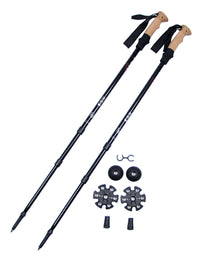 Bețe Trekking Aluminiu, Mâner Plută FoxOutdoor - Sistem Antișoc, Reglaj 68-135cm