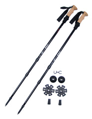 Bețe Trekking Aluminiu, Mâner Plută FoxOutdoor - Sistem Antișoc, Reglaj 68-135cm