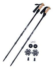 Bețe Trekking Aluminiu, Mâner Plută FoxOutdoor - Sistem Antișoc, Reglaj 68-135cm