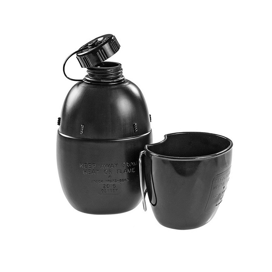 Bidon Apă & Cană BCB Nato CR244B Negru Osprey - Hidratare Esențială & Versatilitate Tactică