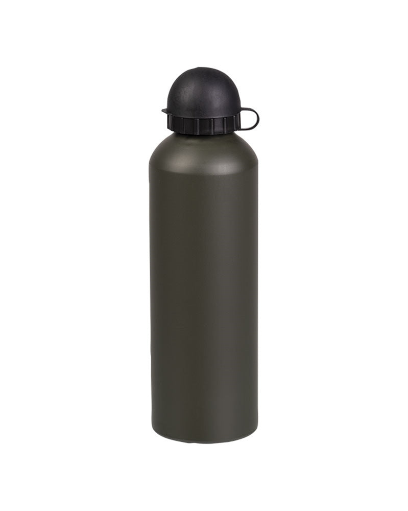 Bidon din Aluminiu Mil-Tec – un bidon oliv cu dop negru și carabinieră