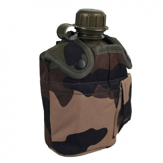 Bidon Mil-Tec US 1 L cu Husă și Gamelă – Polietilenă, Aluminiu, CCE