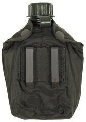 Bidon Militar de Plastic Verde Oliv MFH - 1 Litru, Capac cu filet