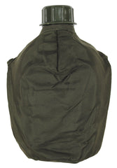 Bidon Militar de Plastic Verde Oliv MFH - 1 Litru, Capac cu filet