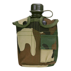 Bidon Militar Veldfles PVC Camuflaj Woodland - Hidratare Esențială în Teren