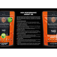 Bile Airsoft BBs Evolution Bio - 0,30g | Biodegradabile, Performanță Ridicată