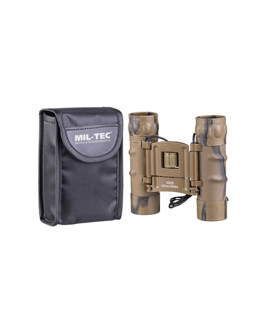 Binoclu Pliabil Mil-Tec Gen.II 10x25 – Câmp Vizual 101 m, Desert