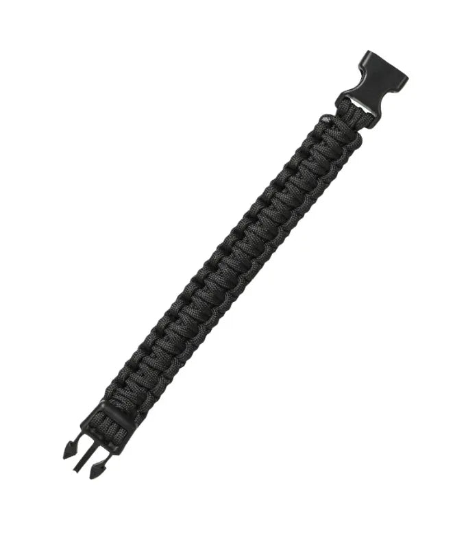 Black 22mm Para Bracelet – Brățară Lată Paracord cu Închidere Plastic