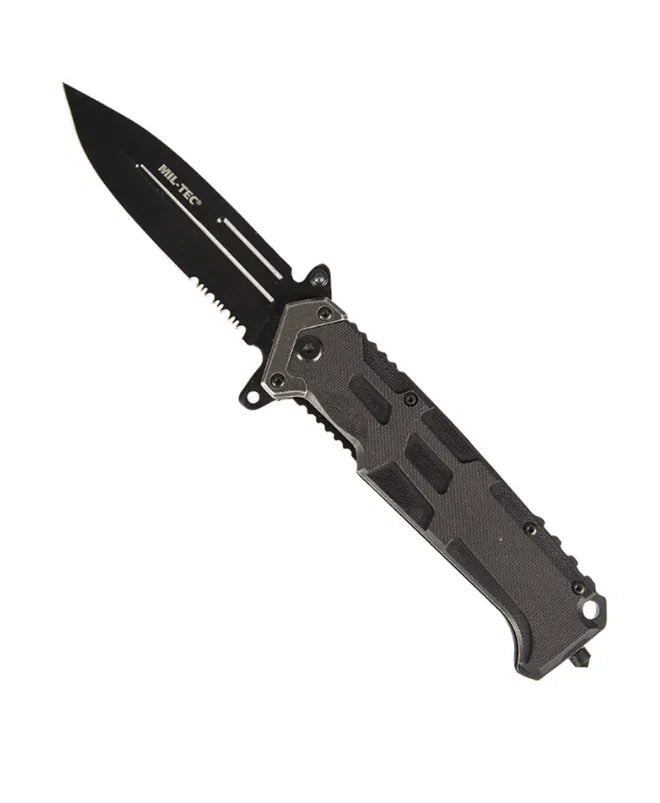 BLACK ASSAULT KNIFE – Briceag Tactic Pliabil cu Lamă Spear Point și Funcții de Intervenție