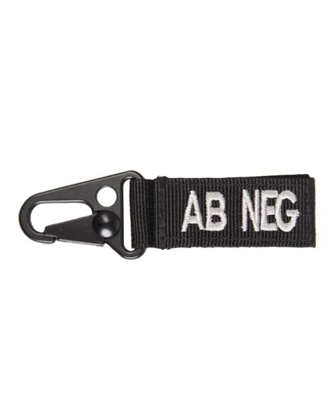 Black Tactical Keyholder – Grupa Sanguină AB Negativ (Set 5 bucăți)