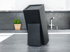Bloc cutite Knife Block Gusto Wood Black Böker- Lemn negru, 6 cutite