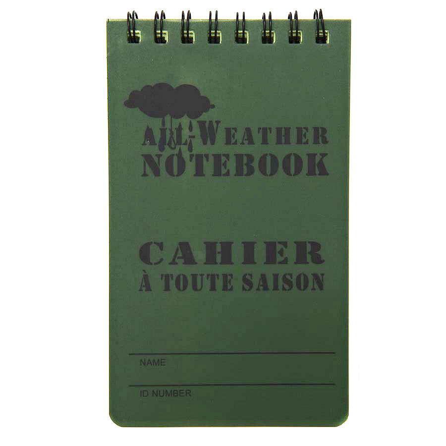 Blocnotes Notitieblok All Weather Mic Verde - Notează Indiferent de Vreme