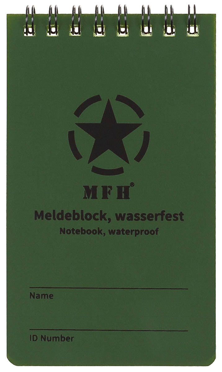 Blocnotes rezistent la apă MFH - 7,5x13cm, 48 file
