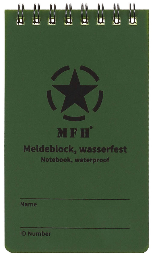 Blocnotes rezistent la apă MFH - 7,5x13cm, 48 file
