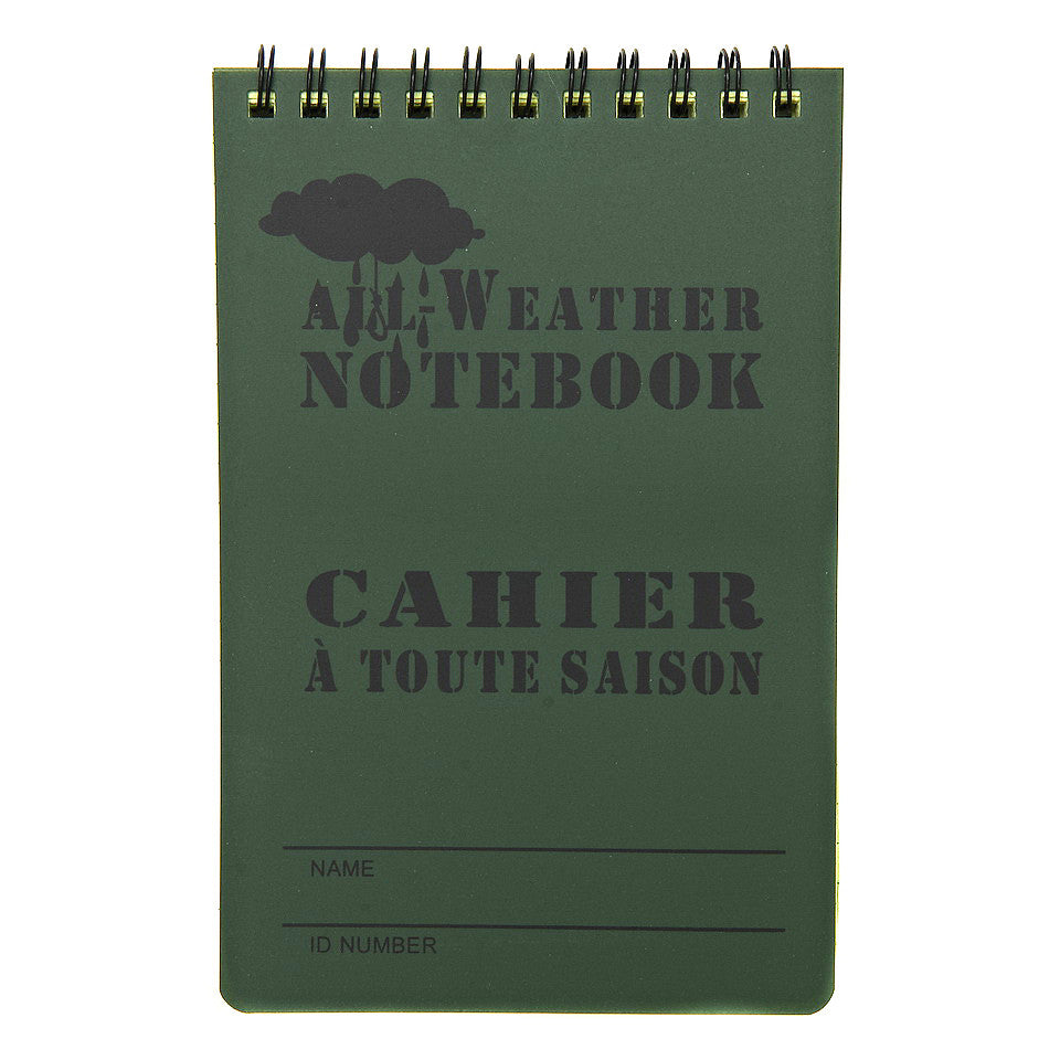 Blocnotes Tactic All Weather Verde - Note Impermeabile Misiuni Reale