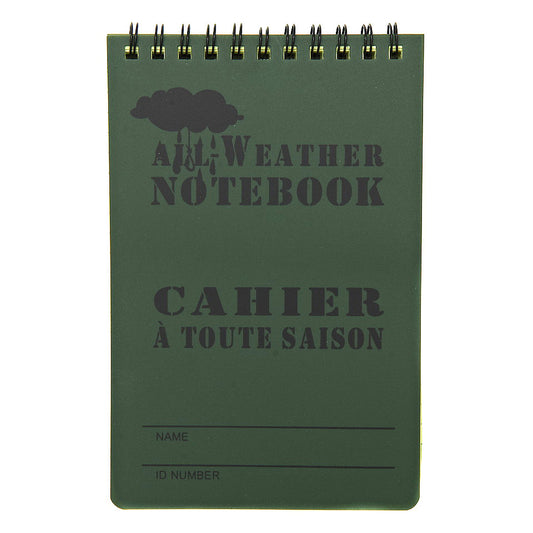 Blocnotes Tactic All Weather Verde - Note Impermeabile Misiuni Reale