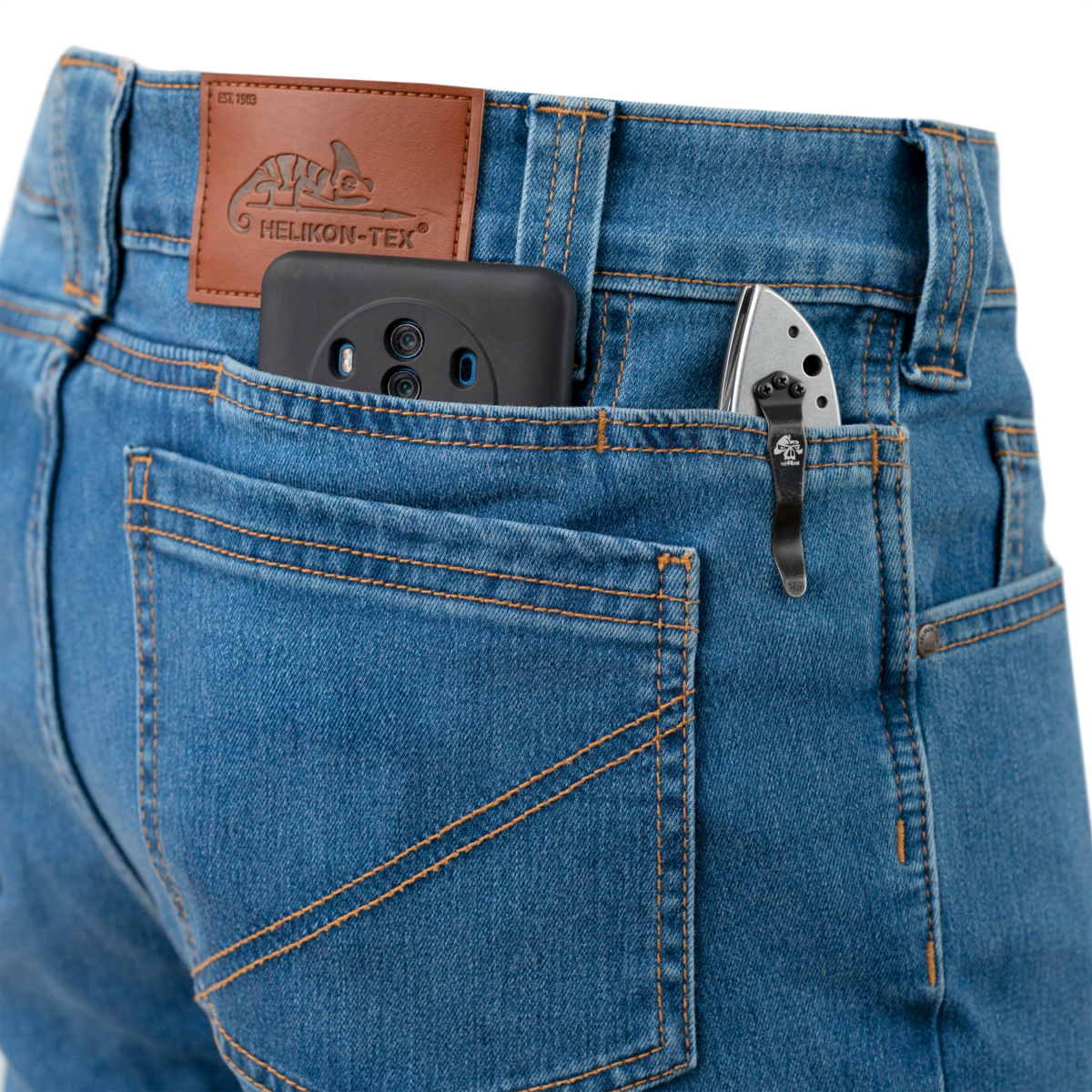 Blugi Tactici Helikon-Tex Treadstone DuraDenim Ocean Blue