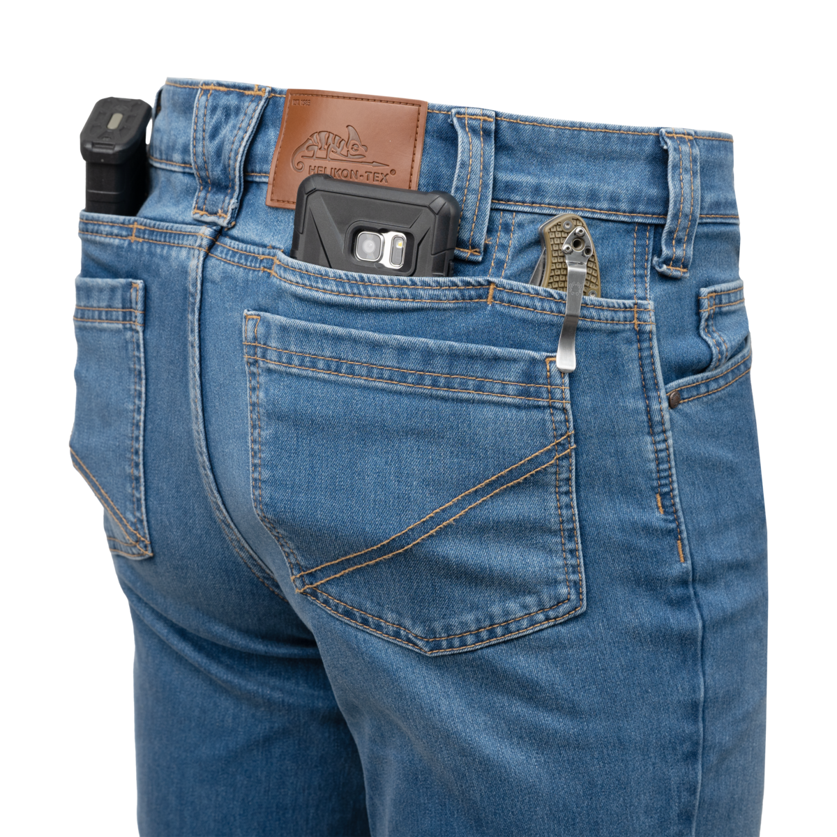 Blugi Tactici Helikon-Tex Treadstone Slim DuraDenim Ocean Blue