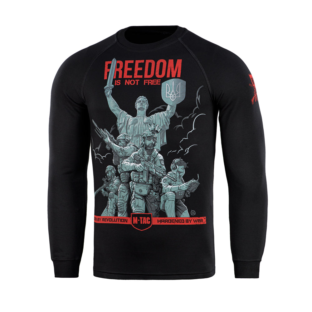 Bluză Raglan Freedom M-Tac - Negru, Omagiu Eroilor Ucraineni