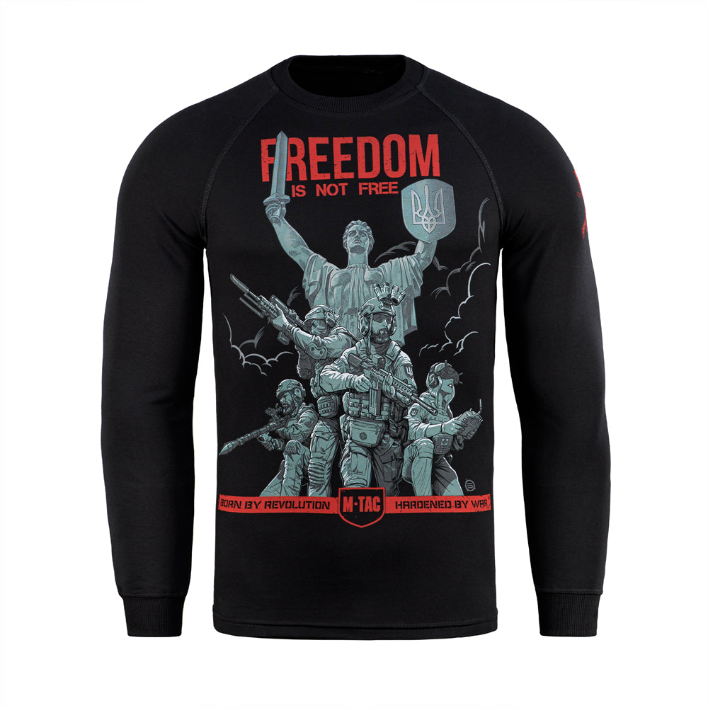 Bluză Raglan Freedom M-Tac - Negru, Omagiu Eroilor Ucraineni