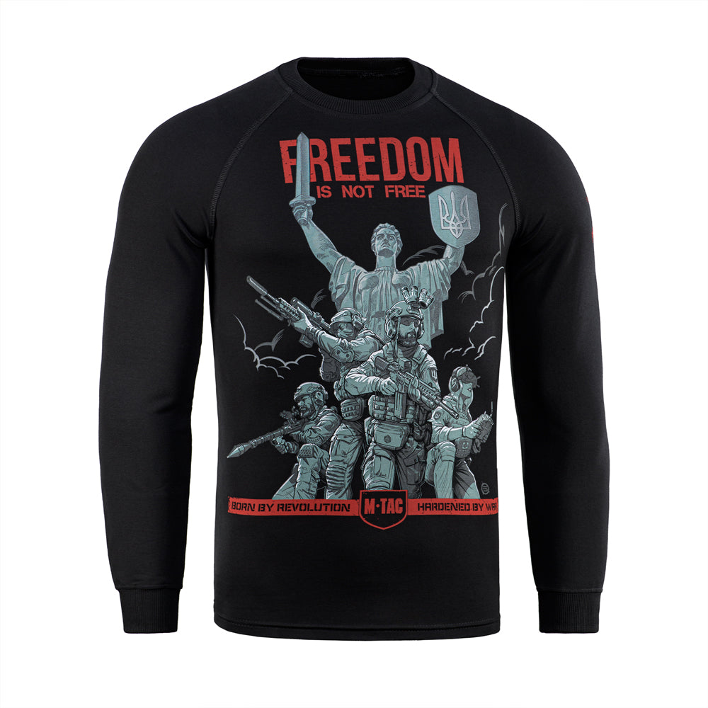 Bluză Raglan Freedom M-Tac - Negru, Omagiu Eroilor Ucraineni