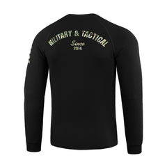 Bluză Raglan LOGO M-Tac - Neagră, Camuflaj Distressed