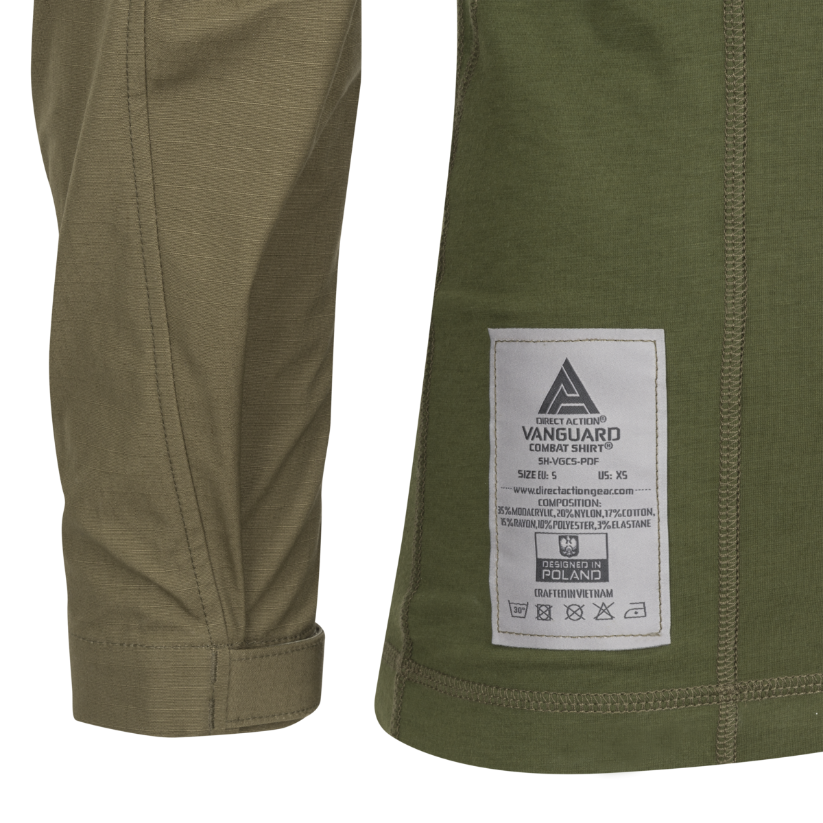 Bluză Combat Helikon-Tex VANGUARD® Ranger Green, Material Polartec®